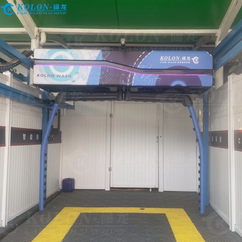 ऑटोमैटिक ब्रशलेस टचलेस कार वाशिंग मशीन KL360-2 18.5kw वाटर पंप 12kw एयर ड्रायर
