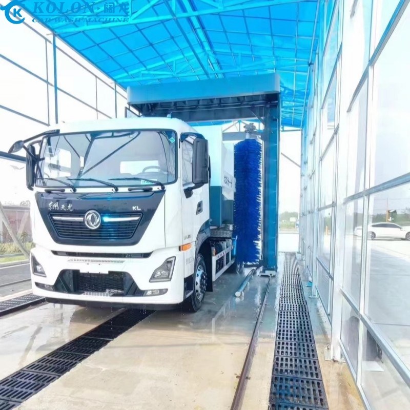 पीएलसी नियंत्रण द्वारा 80L/कार पानी की खपत के साथ पानी की बचत इलेक्ट्रिक बस वॉश सिस्टम