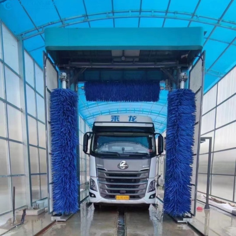 पीएलसी नियंत्रण द्वारा 80L/कार पानी की खपत के साथ पानी की बचत इलेक्ट्रिक बस वॉश सिस्टम